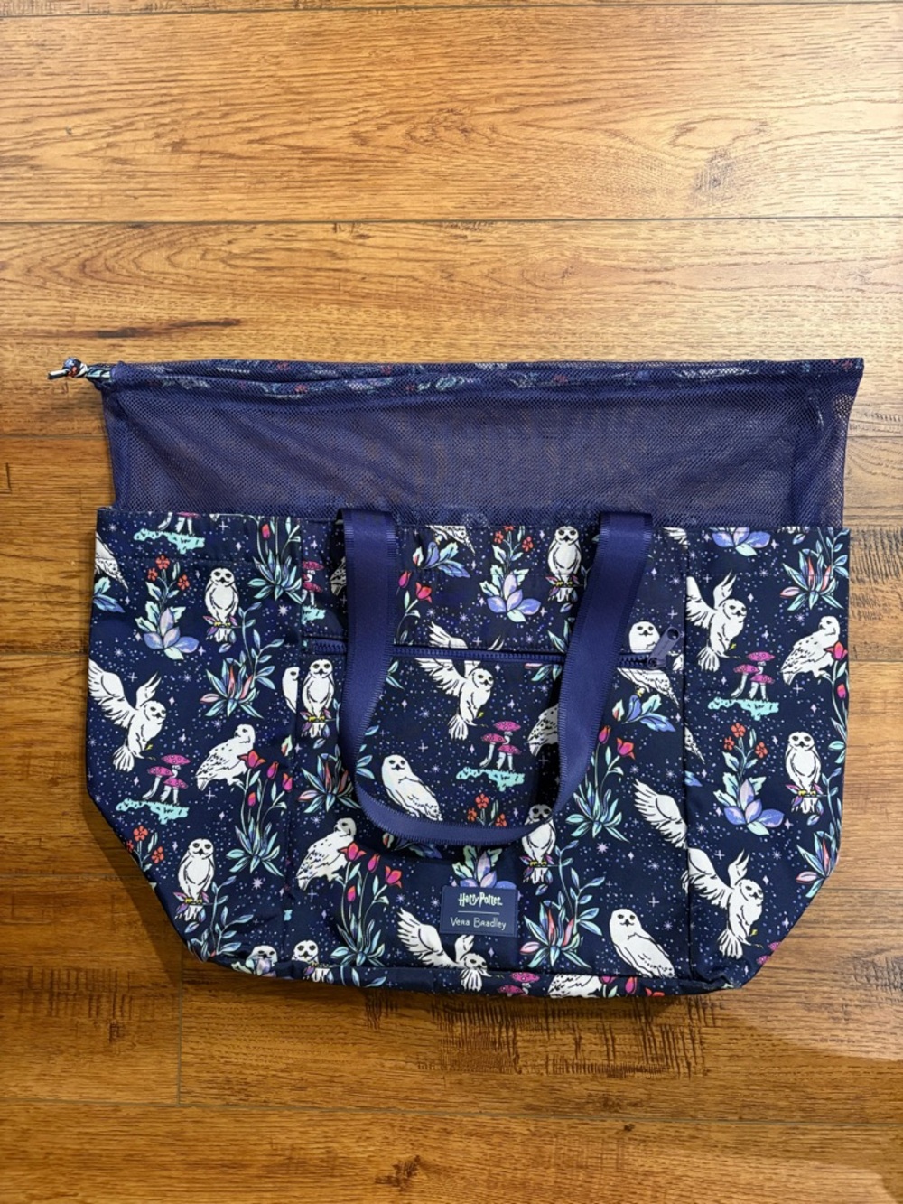 Vera Bradley Navy Owl Print Harry Potter Tote - Forbidden Forest - Picture 11 of 15